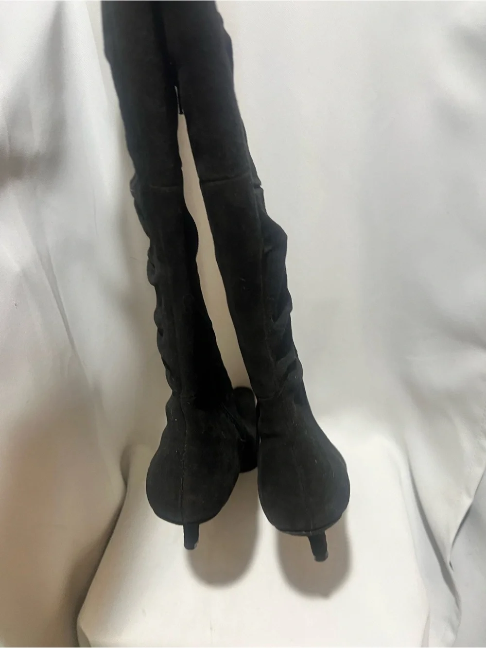 Bandolino Bodarwin Black Suede Leather Knee High Slouch Boots Women’s 7.5M